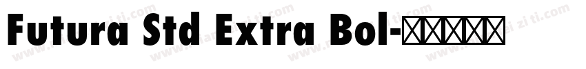 Futura Std Extra Bol字体转换